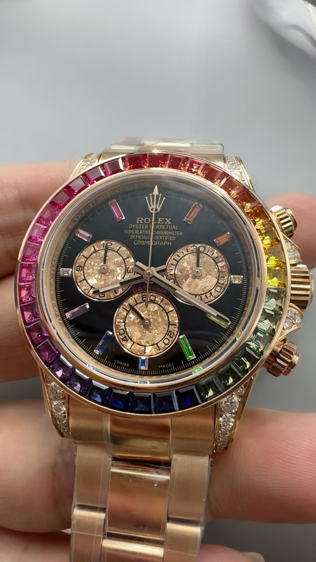 rolex replica daytona rainbow rose gold-1