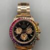 Rolex replica daytona rainbow oro rosa orologio assemblato
