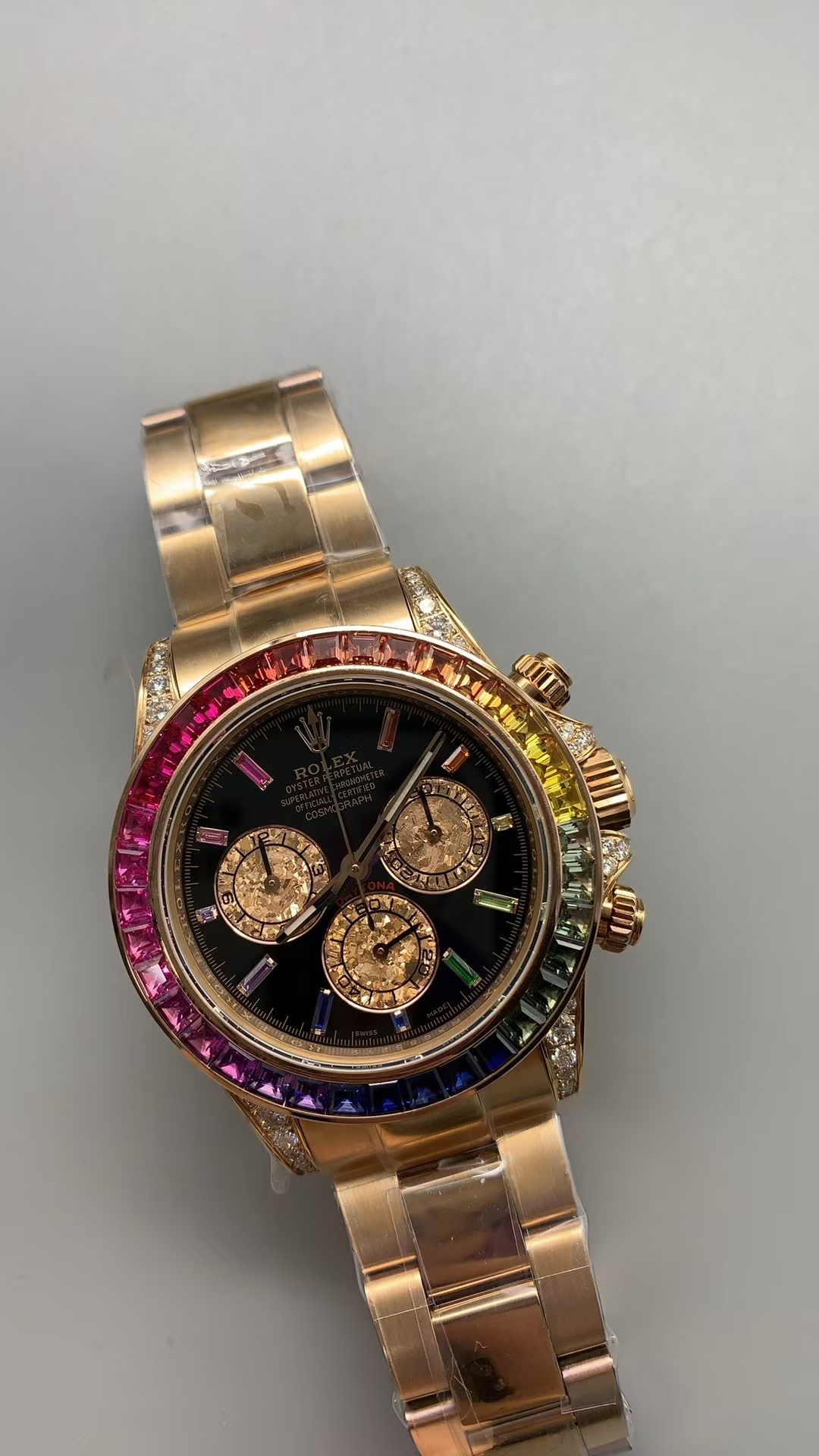 rolex replica daytona rainbow rose gold-5
