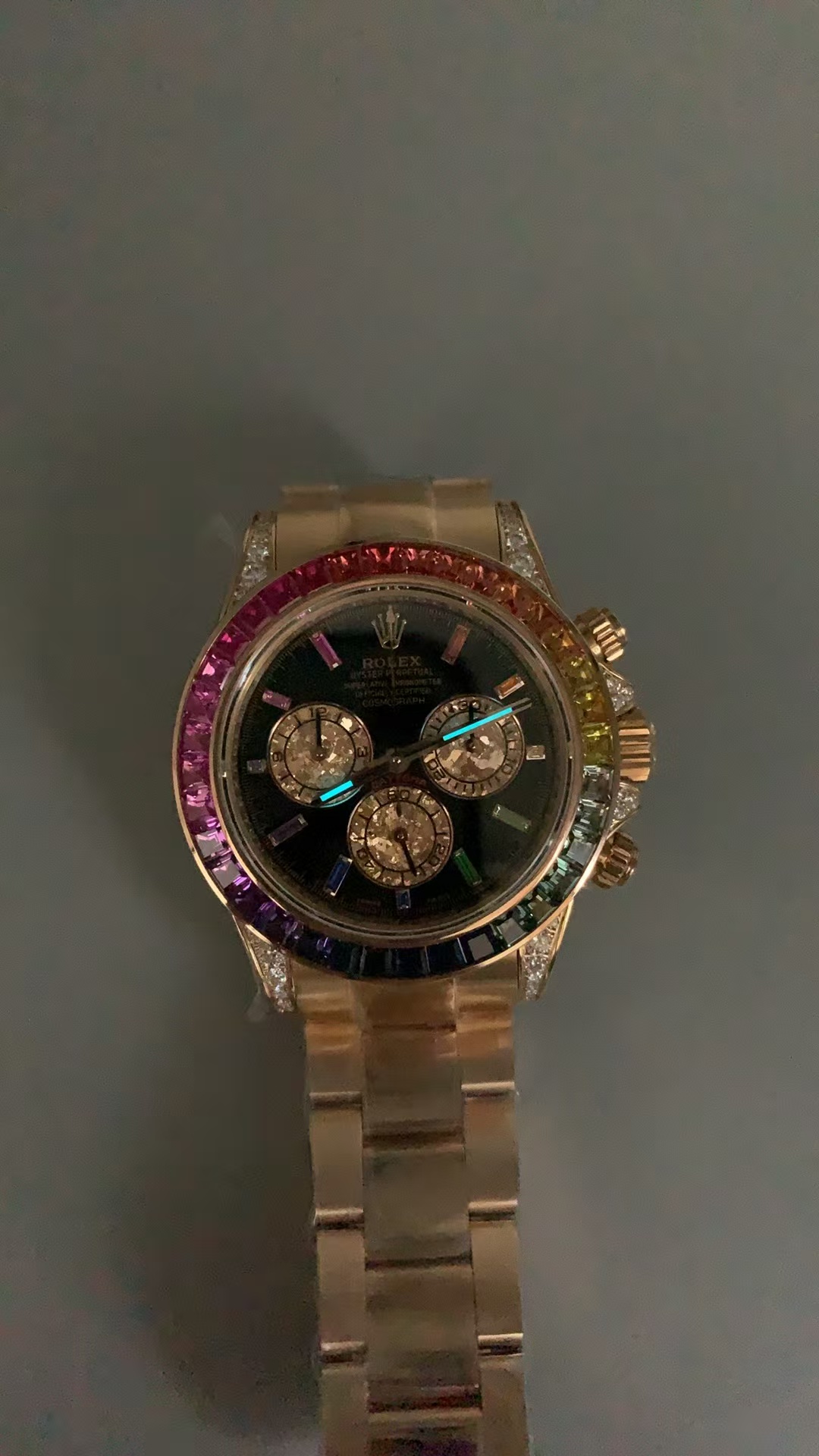 rolex replica daytona rainbow rose gold-9